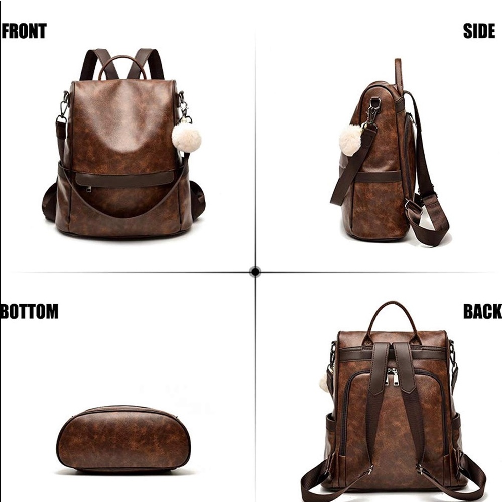 Trendy Leather Backpack 🎒 - Picture 2 of 5